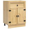 vidaXL Cabinet SKI Hunangsbjartur 60 x 46 x 81,5 cm Solid furuhikk