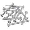 vidaXL H&uacute;sgagnaskr&uacute;fur 12 pcs Silfur M6 x 85 mm St&aacute;l