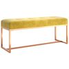 vidaXL Bekkur Sinnepsgult 110x36x45 cm Flauel
