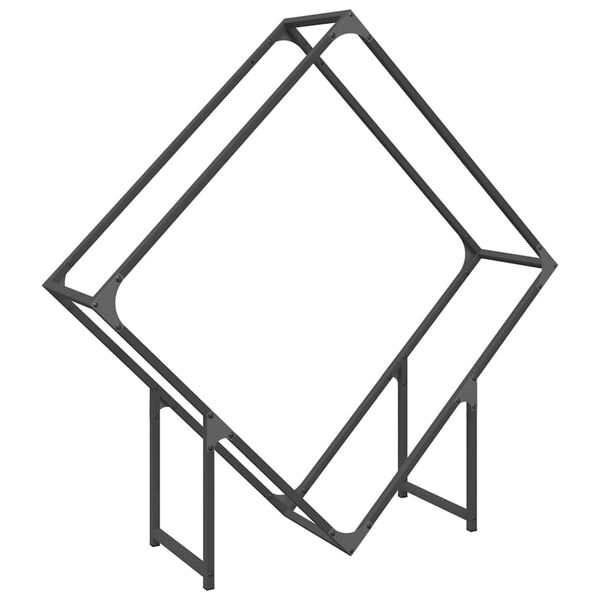 vidaXL Eldivi&eth;argrind Svartur 100x25x100 cm Kaldvalsa&eth; st&aacute;l
