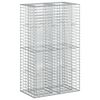 vidaXL Gabion h&aelig;kka&eth; r&uacute;m Silfur