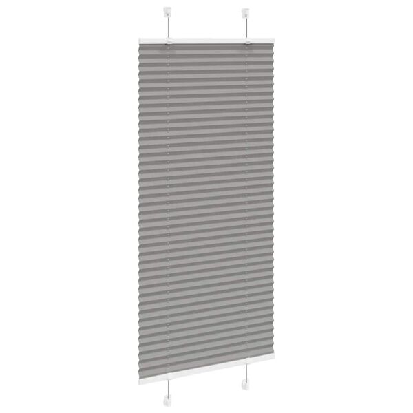 vidaXL Pleated Blind Antracite 55x100 cm Efni Breidd 54,4 cm Polyester