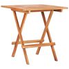 vidaXL Samanleggjanlegt B&iacute;str&oacute;bor&eth; 60x60x65 cm Gegnheill Tekkvi&eth;ur