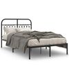 vidaXL R&uacute;mgrind &uacute;r M&aacute;lmi &aacute;n D&yacute;nu me&eth; H&ouml;f&eth;agafli Sv&ouml;rt 120x190 cm