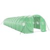 vidaXL Gr&oacute;&eth;urh&uacute;s me&eth; St&aacute;lgrind Gr&aelig;nt 42 m&sup2; 14x3x2 m