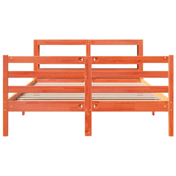 vidaXL R&uacute;mgrind &aacute;n D&yacute;nu Vaxbr&uacute;n 120x200 cm Gegnheil Fura