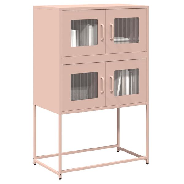 vidaXL Highboard Bleikt 68x39x107 cm Stál
