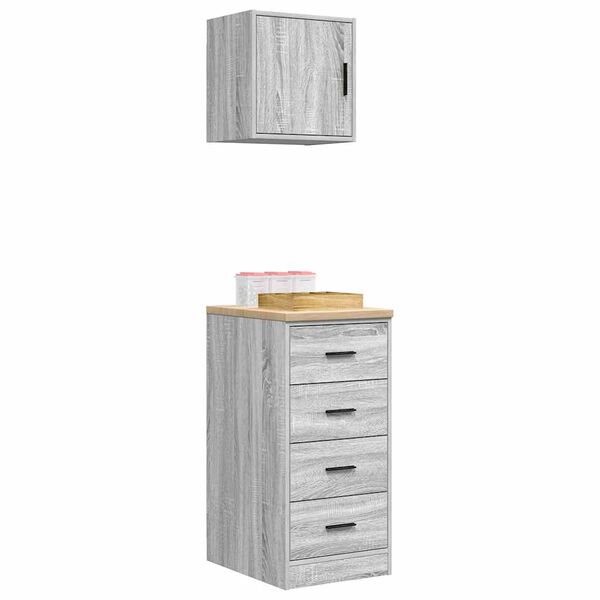 vidaXL B&iacute;lsk&uacute;rssk&aacute;par 2 stk. Steypugr&aacute;ir Samsettur Vi&eth;ur