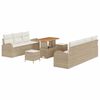 vidaXL Gar&eth;s&oacute;fa sett me&eth; p&uacute;&eth;i me&eth; geymslu 10 pcs Beige og krem