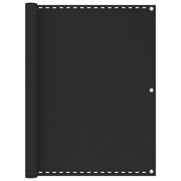 vidaXL Skilrúm á Svalir Reykgrátt 120x300 cm HDPE