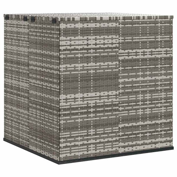 vidaXL Garðpúðakassi PE Rattan 100x97,5x104 cm Grár