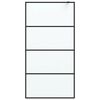 vidaXL Sturtuveggur Walk-in Svartur 100x195 cm Matt Hert Gler
