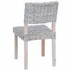 vidaXL Bor&eth;st&oacute;ll 2 pcs Hv&iacute;tt &thorn;vott 46 x 55 x 84 cm Kubu rattan
