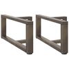 vidaXL s&oacute;fabor&eth;sf&aelig;tur T-laga 2 stk svart 60x25x(30-31) cm st&aacute;l