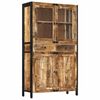 vidaXL Skenkur 100x40x175 cm Gegnheill Gr&oacute;fur Mang&oacute;vi&eth;ur