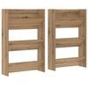vidaXL Sk&oacute;knask&aacute;pur 2 pcs Artisan Eik 60 x 18 x 90 cm Samsettur vi&eth;ur