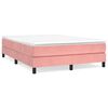 vidaXL R&uacute;mgrind me&eth; Springfj&ouml;&eth;rum Bleik 140x190 cm Flauel