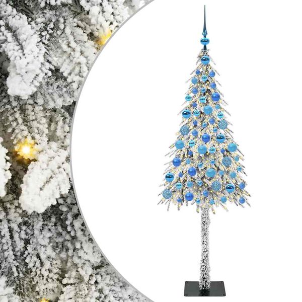 vidaXL Jólatré með 300 LED með standi Hvítt 180 cm PE og Stál