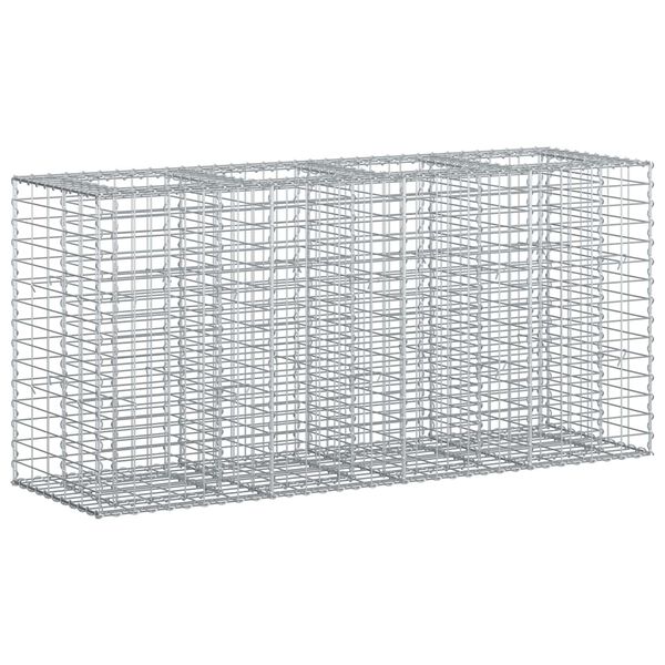 vidaXL Gabion h&aelig;kka&eth; r&uacute;m Silfur 170 x 50 x 80 cm Galvaniserad st&aacute;l