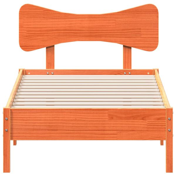 vidaXL R&uacute;mgrind &aacute;n D&yacute;nu Vaxbr&uacute;nn 90x190 cm Gegnheil Fura