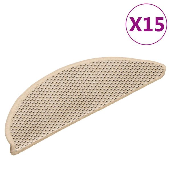 vidaXL &THORN;repamottur Sj&aacute;lfl&iacute;mandi S&iacute;sal&uacute;tlit 15 stk. 56x17x3 cm Berber