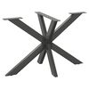 vidaXL bor&eth;stofubor&eth;sf&aelig;tur k&ouml;ngul&oacute;arlaga antras&iacute;t 120x68x(72-73) cm st&aacute;l