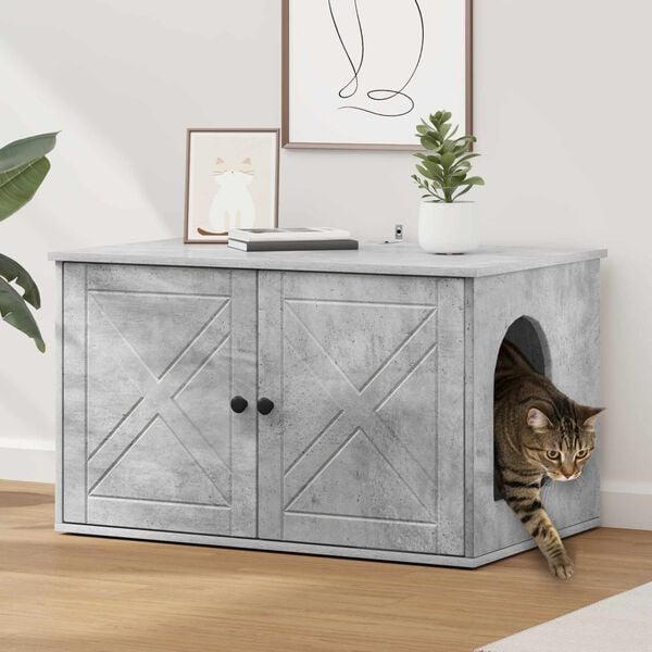 vidaXL Katta h&uacute;s B&eacute;ton 85 x 55 x 50 cm Samsettur vi&eth;ur