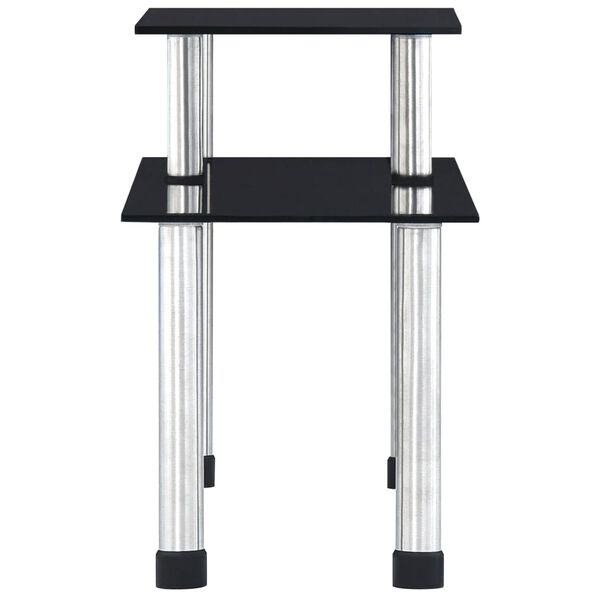 vidaXL Eldhúshilla Svört 45x16x26 cm Hert Gler