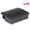vidaXL m&uacute;sagildrur 10 stk Svartar 13x10x4 cm