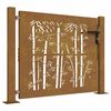 vidaXL Gar&eth;hli&eth; 100x75 cm &uacute;r corten st&aacute;li &uacute;r bambus