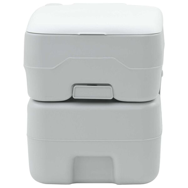 vidaXL Campersk&aacute;li Gr&aacute;r og hv&iacute;tur 41,5 x 36,5 x 42 cm p&oacute;l&yacute;et&yacute;len