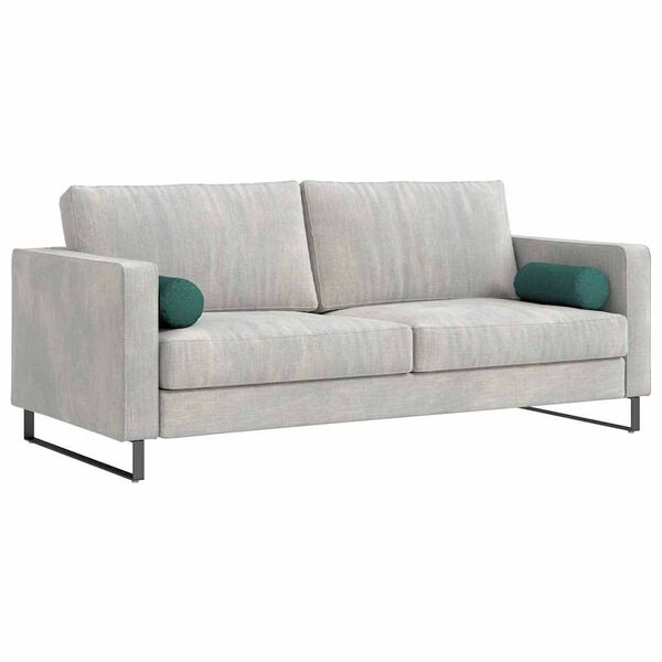 vidaXL Bolster Púðar 2 pcs Dökkgræn Ø 15 x 40 cm dúkur