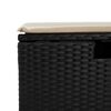 vidaXL 8 stykki gar&eth;s&oacute;fasett me&eth; p&uacute;&eth;um Black Poly Rattan Acacia
