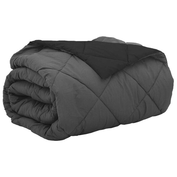 vidaXL Sumars&aelig;ng Svartur og Anthracite 220 x 260 cm M&iacute;kr&oacute;f&iacute;ber