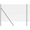 vidaXL Gir&eth;ingarp&oacute;stur Gr&aacute;r 10 x 1,5 m (40 x 40 mm net) St&aacute;l og PVC