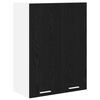 vidaXL Vegghengdur sk&aacute;pur Svartur Eik 60 x 31 x 80 cm Samsettur vi&eth;ur