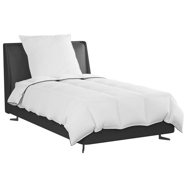 vidaXL Vetrar s&aelig;ng me&eth; kodda 2 pcs Hv&iacute;tt D&uacute;nfja&eth;rir