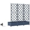 vidaXL Gar&eth;pl&ouml;ntukassi 3 pcs Gr&aacute;r 120 x 40 x 126 cm Plast