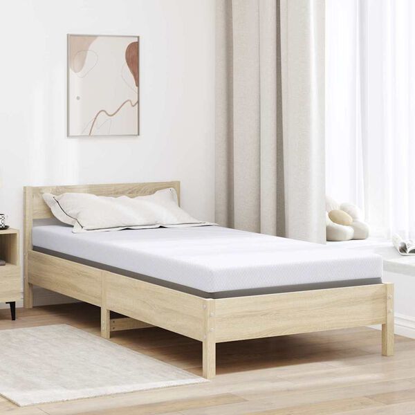 vidaXL D&yacute;nu toppur Hv&iacute;tt 90 x 190 cm Jacquard Efni