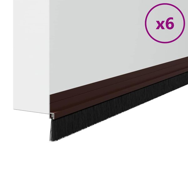 vidaXL Sj&aacute;lfklemmdu hur&eth;arbrosseglin 6 pcs Br&uacute;nn 100 cm &Aacute;lblenda