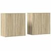 vidaXL Skenkir 2 stk. Sonoma Eik 79x38x80 cm Samsettur Vi&eth;ur