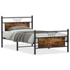 vidaXL R&uacute;mgrind &aacute;n D&yacute;nu Reykt&oacute;na Eikarlitur 107x203 cm Samsettur Vi&eth;ur
