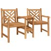 vidaXL Gar&eth; &uacute;tist&oacute;lar 152 x 63 x 89 cm Solid teak vi&eth;ur