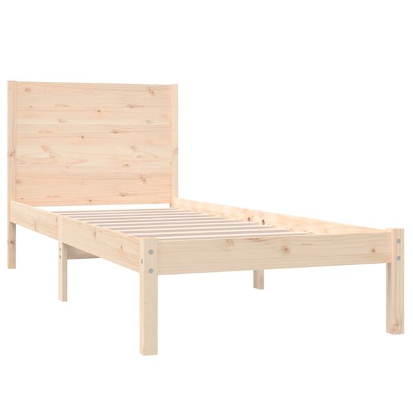 vidaXL R&uacute;mgrind Gegnheill Vi&eth;ur 75x190 cm L&iacute;til Einbrei&eth;