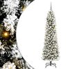 vidaXL Gervi j&oacute;latr&eacute; me&eth; 300 LED Hv&iacute;tt 210 cm PVC, Metall og Plastefni