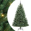 vidaXL Gervi hengdu j&oacute;latr&eacute; me&eth; 300 LED Gr&aelig;nn 210 cm PVC og m&aacute;lmur