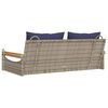 vidaXL R&oacute;lubekkur me&eth; Sessum Gr&aacute;tt 109x62x40 cm P&oacute;l&yacute;rattan