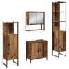 vidaXL Ba&eth;herbergismublasett me&eth; hur&eth; 4 pcs Br&uacute;nn 33 x 33 x 185.5 cm