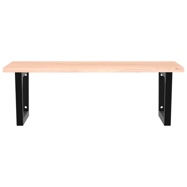 vidaXL Veggfest Handlaugarhilla St&aacute;l og Gegnheil Eik