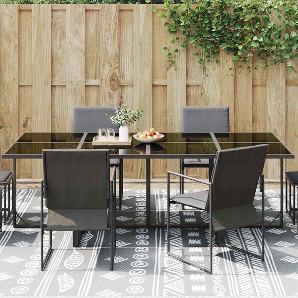 vidaXL Útivistarteppi Paisley ARAKIL Grár og hvítur 400 × 300 cm